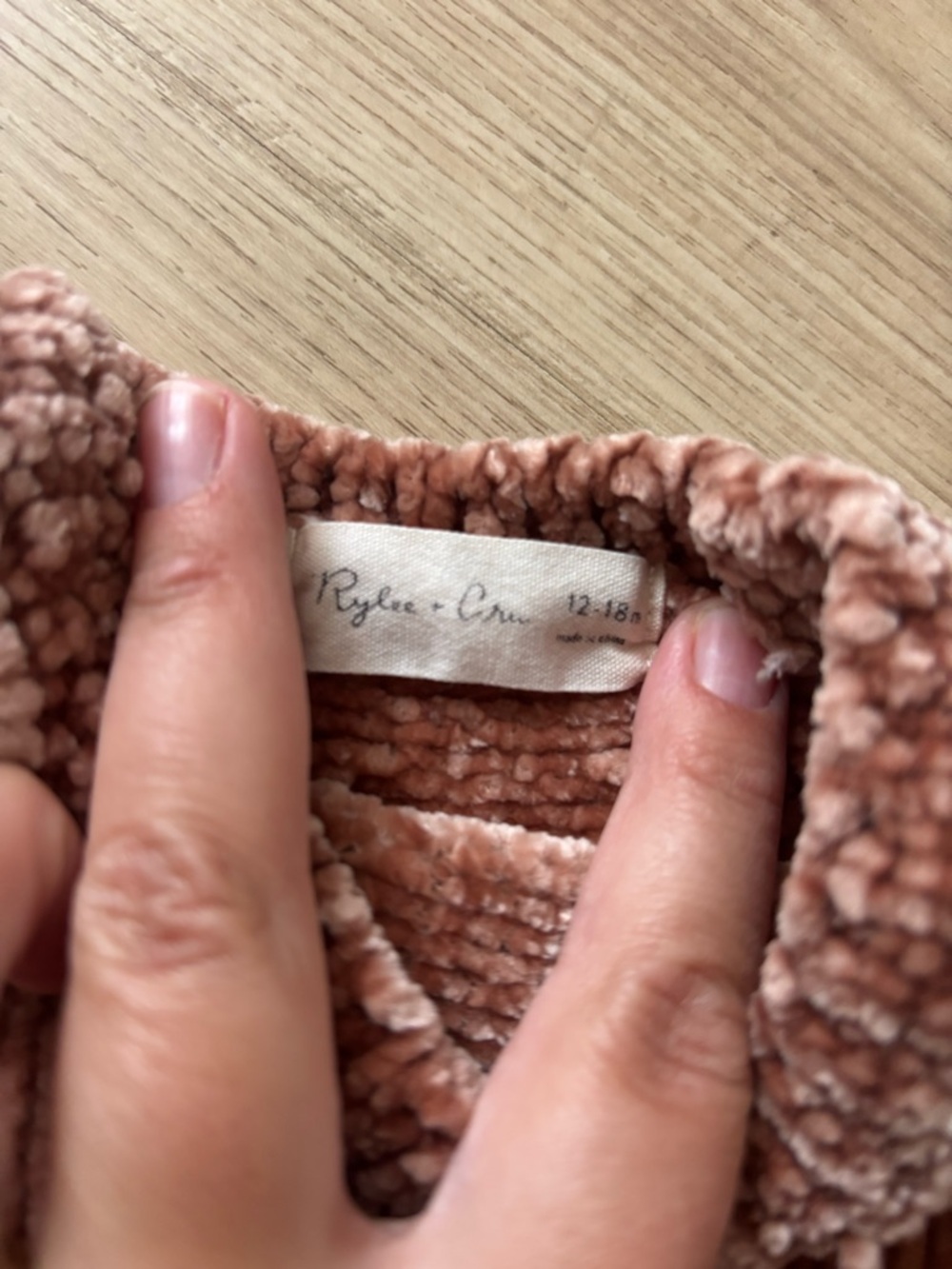 Rylee + Cru Rust Chenille Bear Face Kids Sweater - Picture 2 of 2